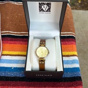 Anne Klein watch brown with gold accent